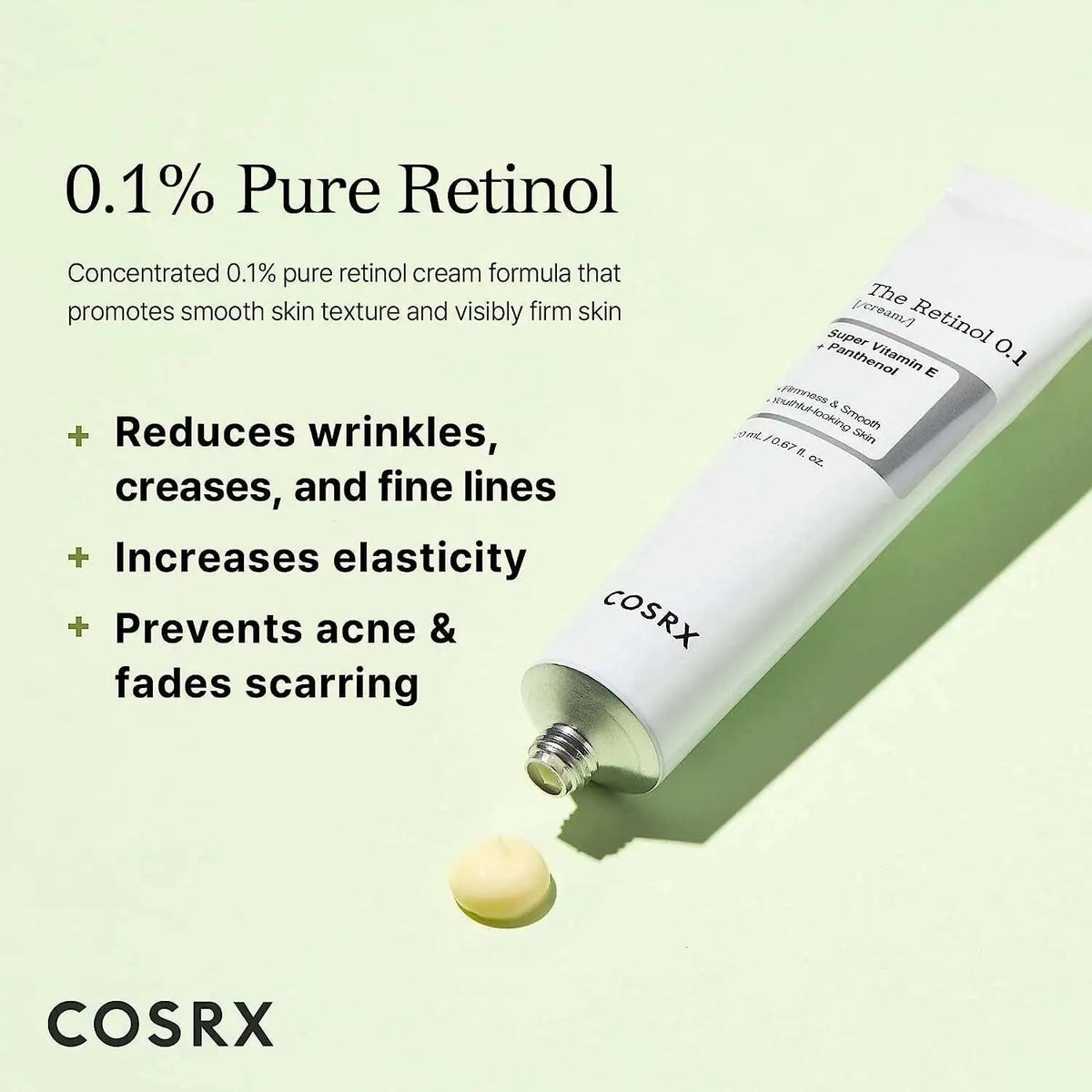 COSRX - The Retinol 0.1 Cream - Ενυδατική κρέμα ρετινόλης 20ml