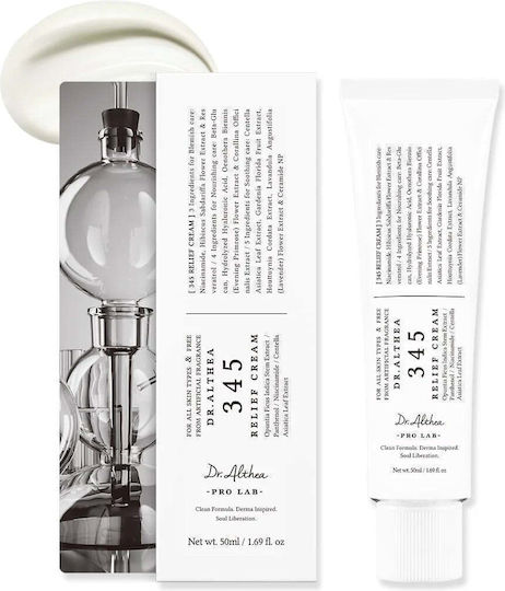 Dr. Althea 345 Relief Κρέμα Προσώπου για Ενυδάτωση, Ατέλειες & Ερυθρότητα με Υαλουρονικό Οξύ & Νιασιναμίδη 50ml