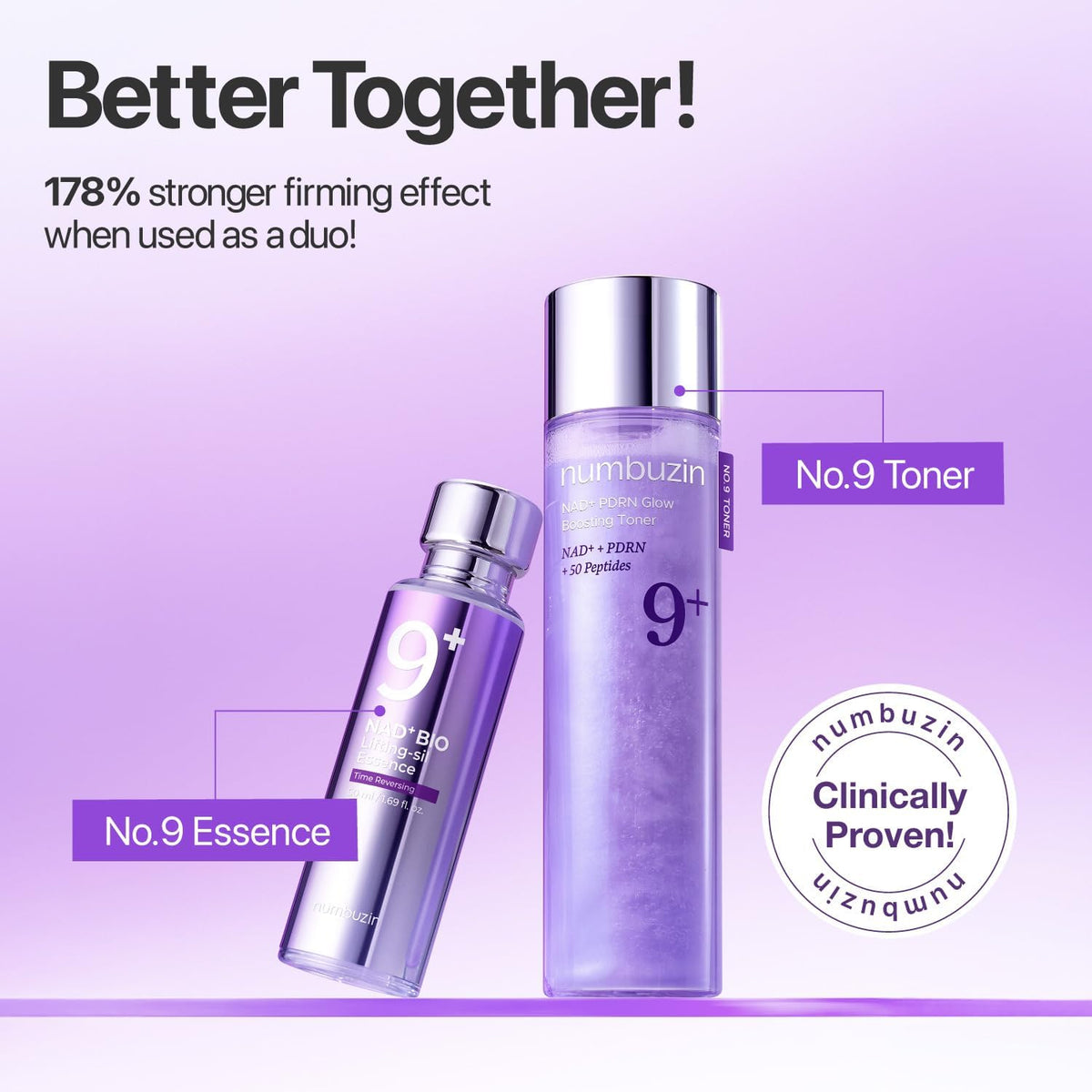 No.9 NAD PDRN Glow Boosting Toner - Toner Λάμψης & Σύσφιξης με NAD & PDRN