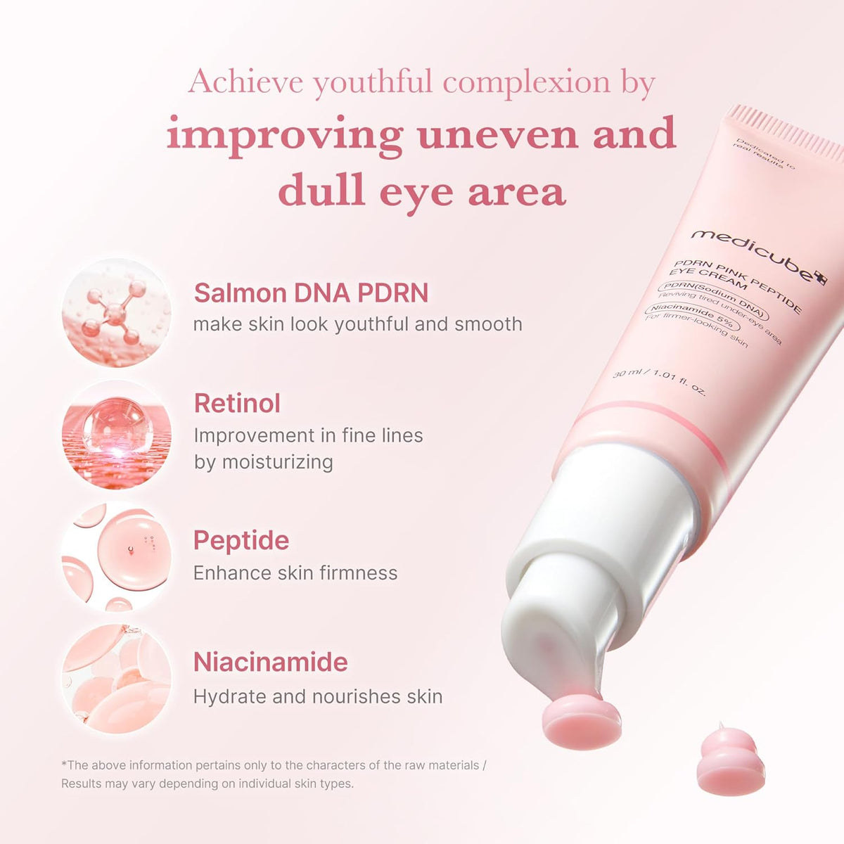 PDRN Pink Peptide Eye Cream - Κρέμα ματιών για ρυτίδες και μαύρους κύκλους 30ml