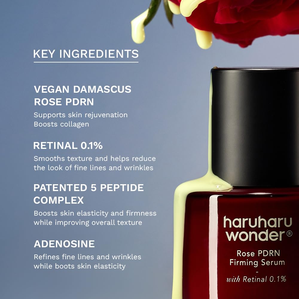 Rose PDRN Firming Serum – Συσφικτικός Ορός με Ρετινάλη & Πεπτίδια για Λάμψη & Αντιγήρανση
