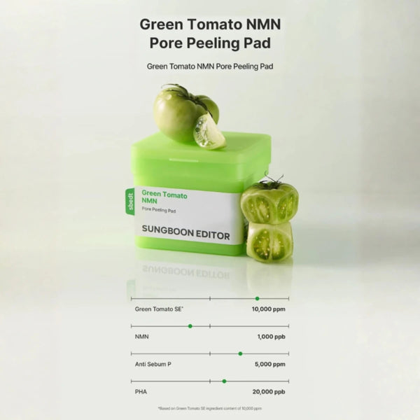 Sungboon Editor Green Tomato NMN Pore Peeling Pad 60pcs