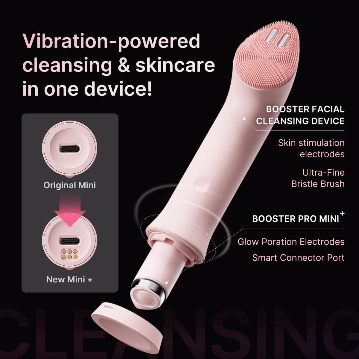 AGE-R Booster Cleanser Head (Pink) - Κεφαλή Καθαρισμού Προσώπου για το AGE-R Booster Pro Mini Plus